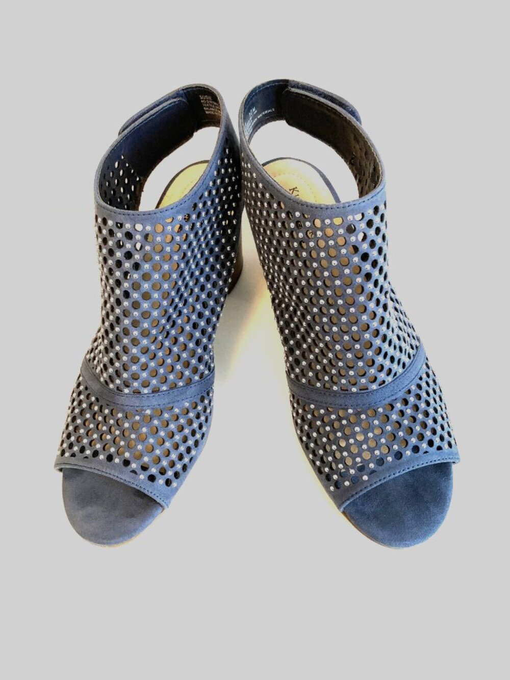 Kim Rogers "Susie" Studded Blue Sandals Size 10M